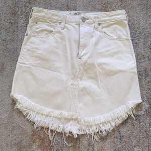We The Free Cream Denim Skirt
